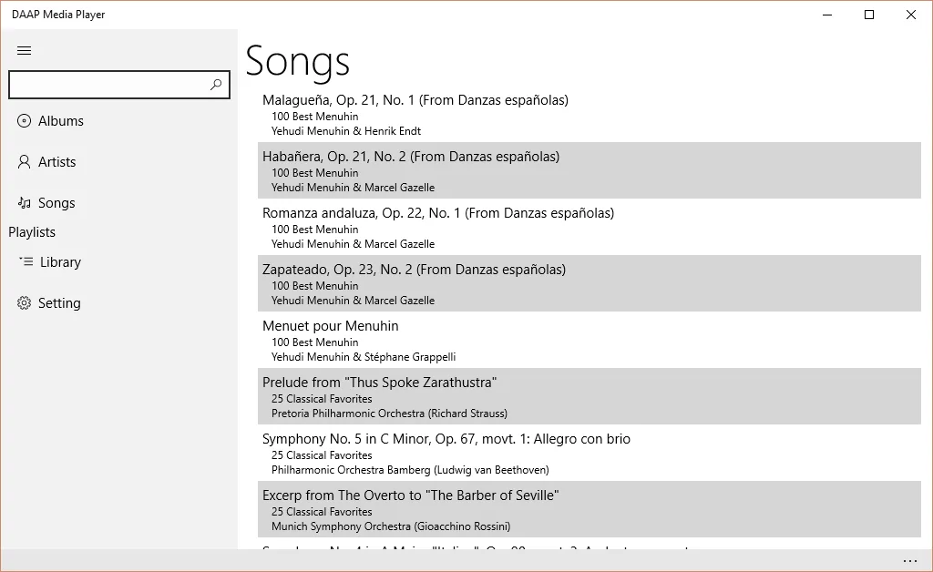 DAAP Media Player screenshot 2
