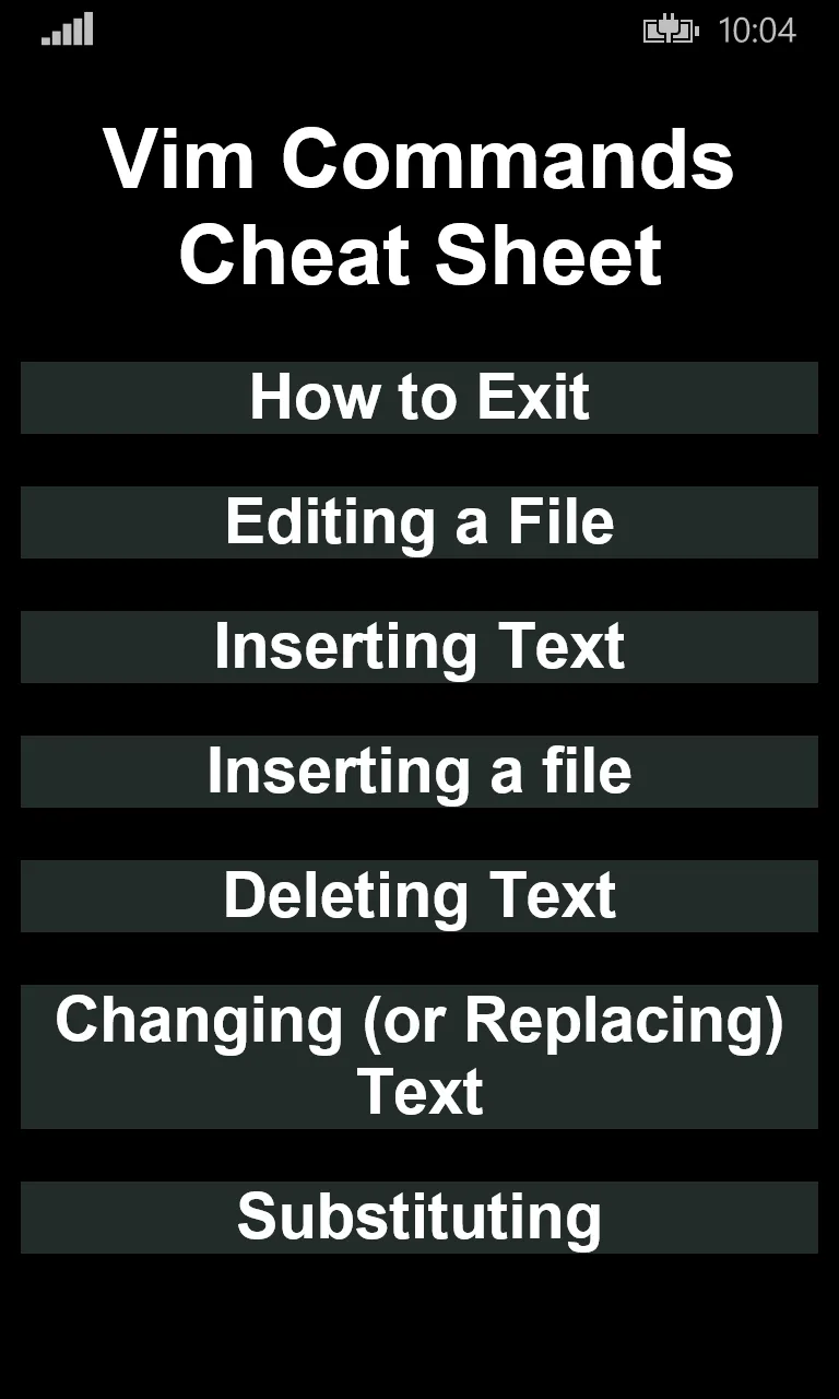 Vim Cheat Sheet screenshot 3