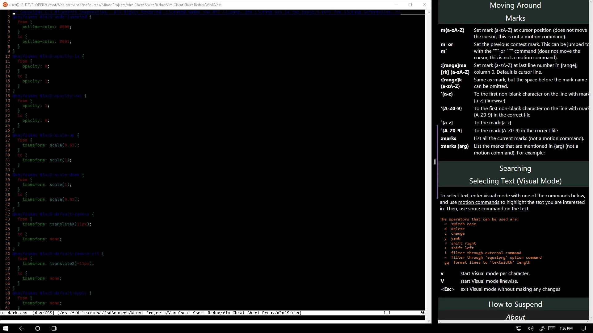 Vim Cheat Sheet screenshot 4
