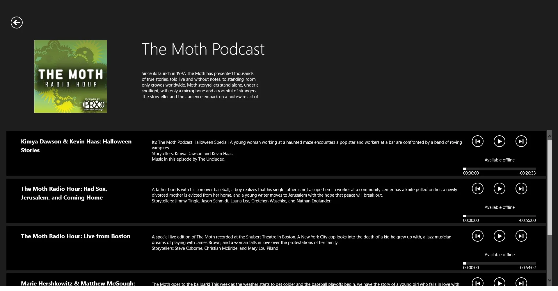 Podcatcher screenshot 3