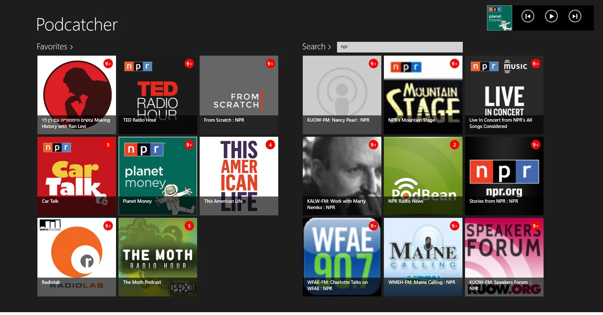 Podcatcher screenshot 4