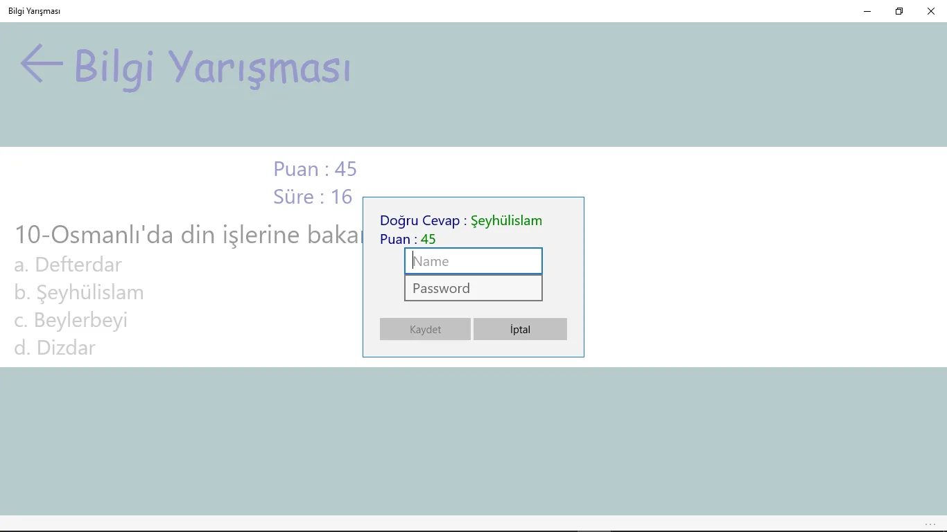 Bilgi Testi screenshot 3