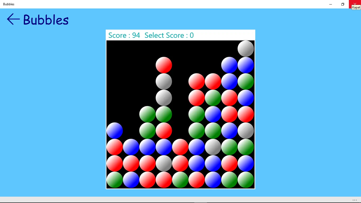 Bubbles Game screenshot 1
