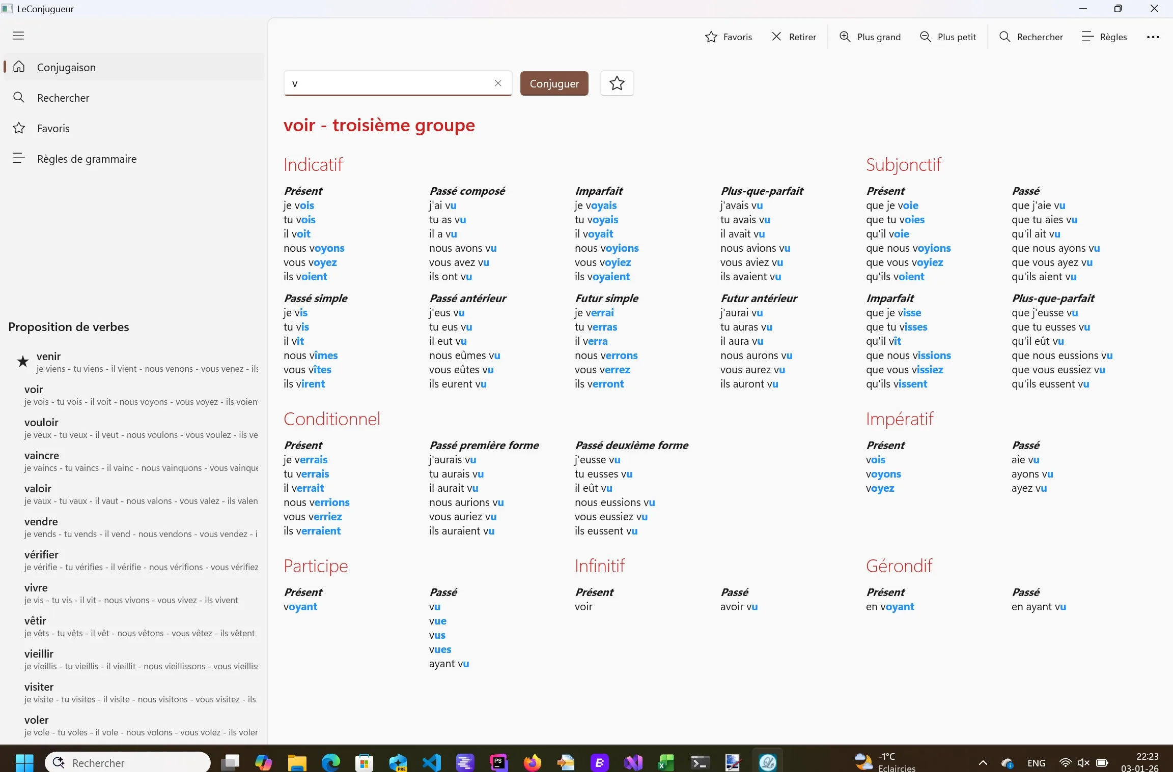Le Conjugueur Conjugaison screenshot 2
