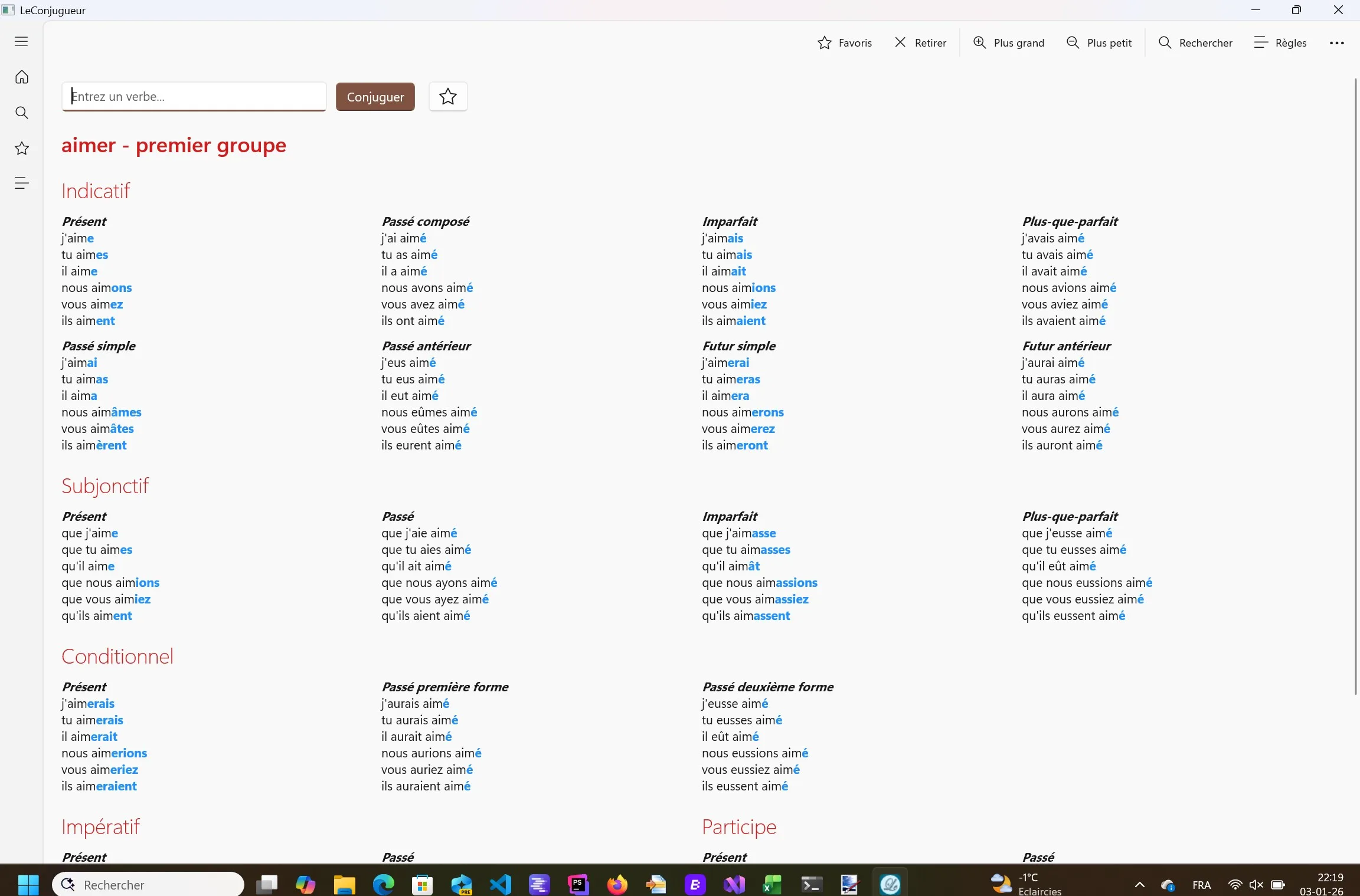 Le Conjugueur Conjugaison screenshot 4