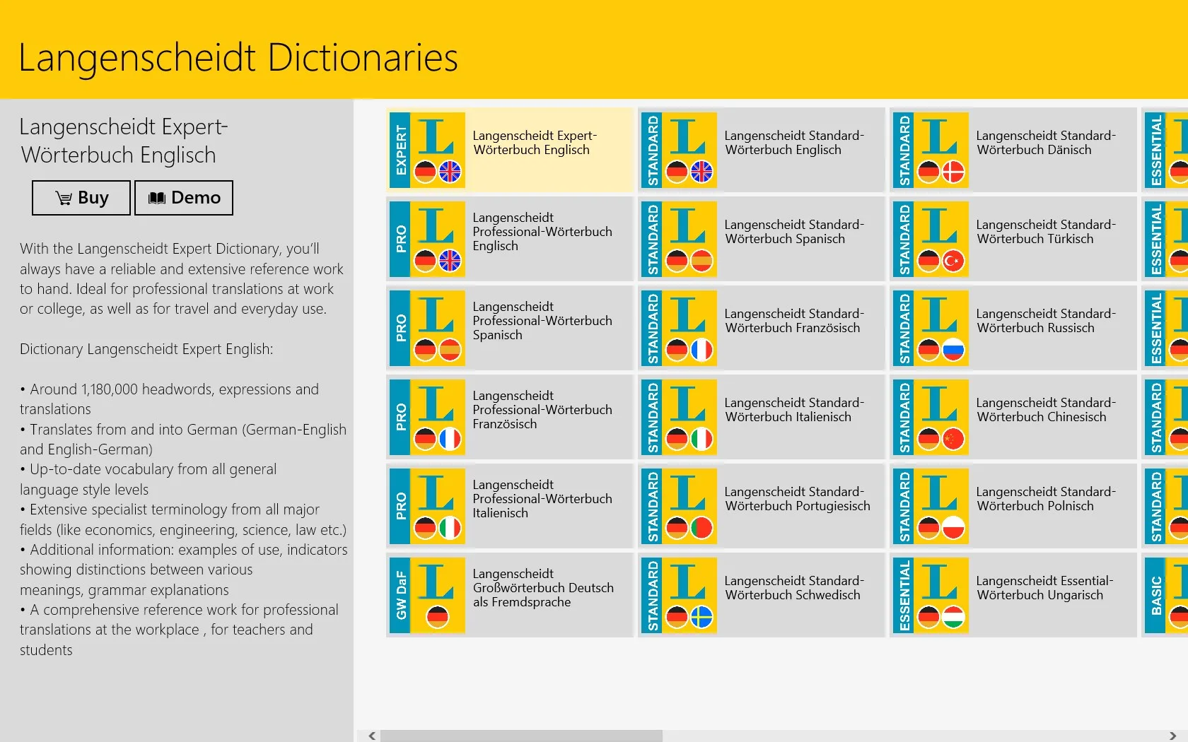 Langenscheidt Dictionaries screenshot 2