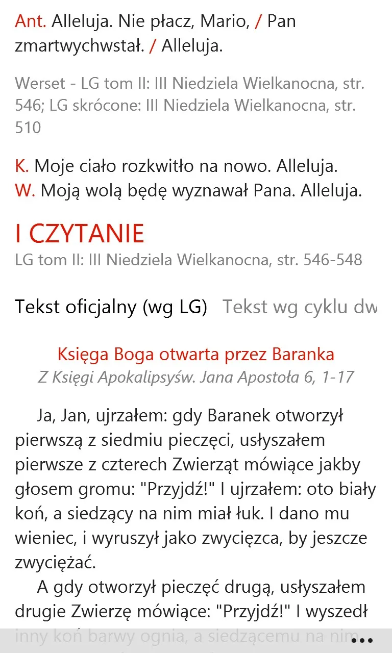 Brewiarz screenshot 2