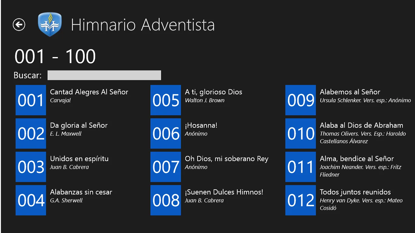 Himnario Adventista W8 screenshot 3