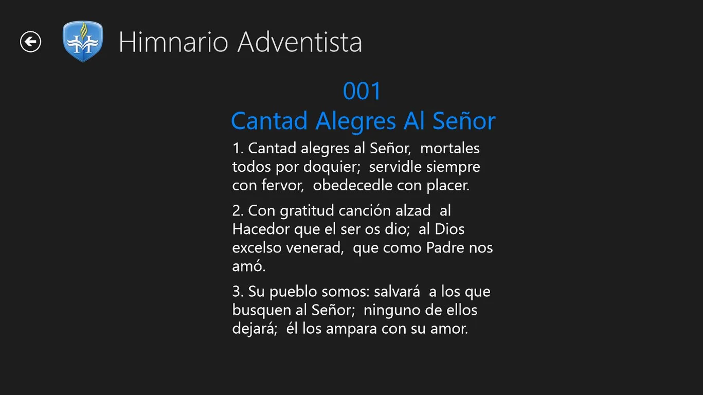 Himnario Adventista W8 screenshot 4