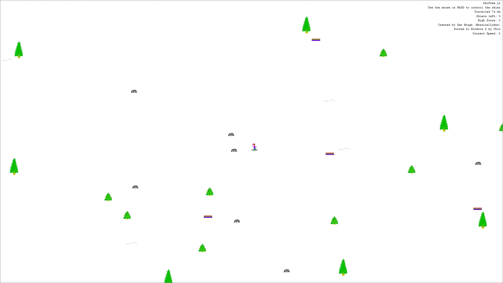 SkiFree screenshot 1