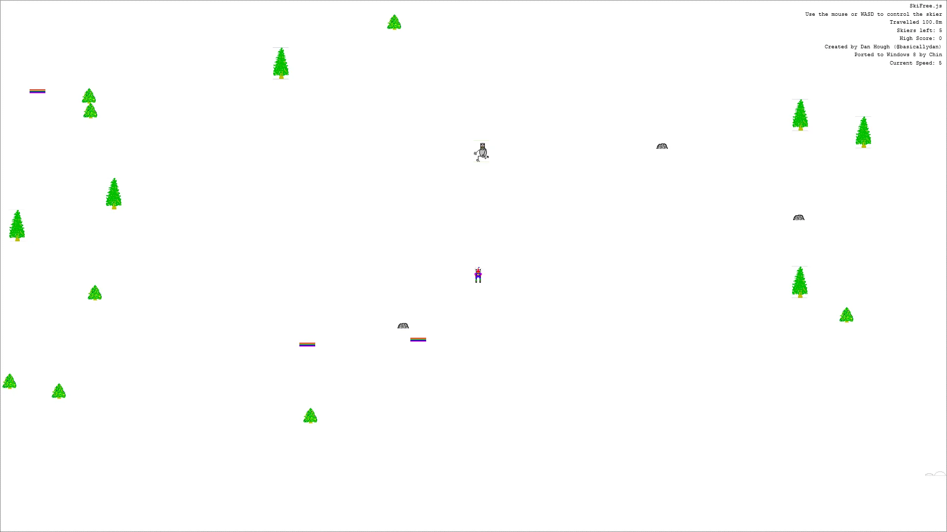 SkiFree screenshot 2