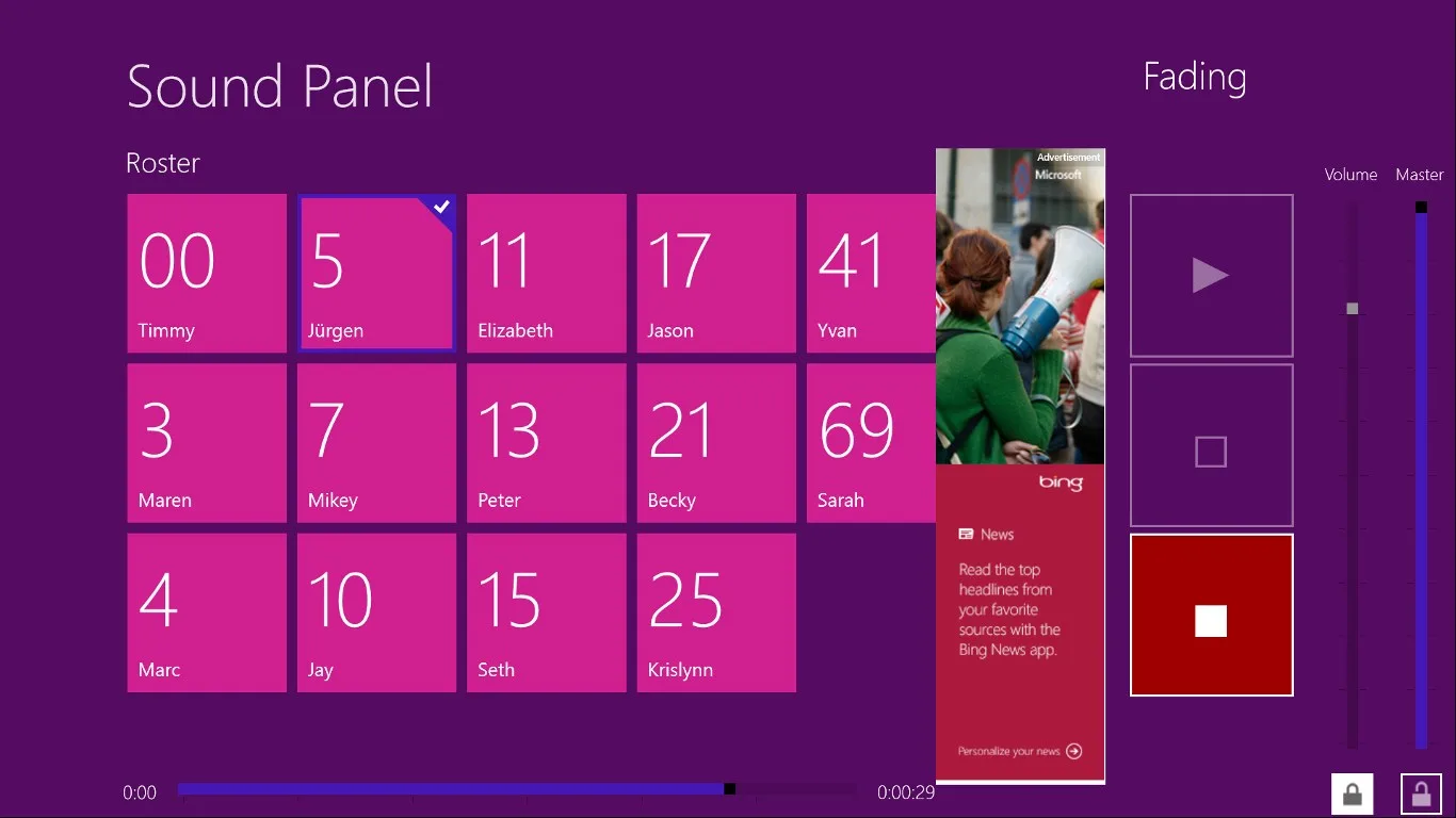 Live Event Sound & Music Panel screenshot 1