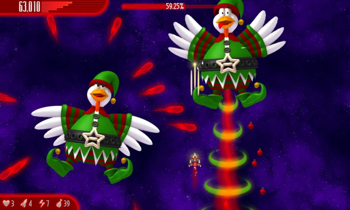 Chicken Invaders 4 Xmas HD screenshot 1
