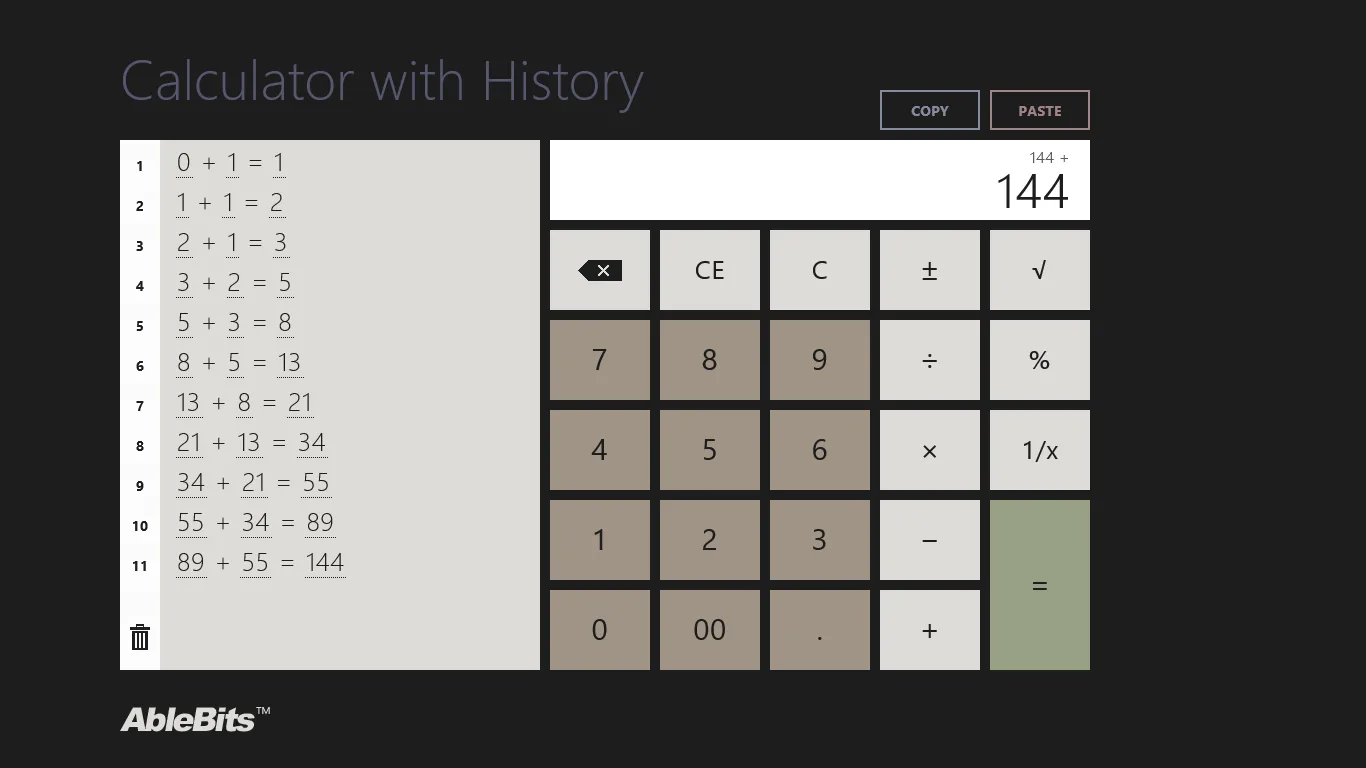 Calculator with History screenshot 1