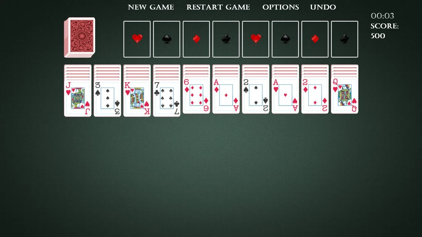 Classic Spider Solitaire HD screenshot 1