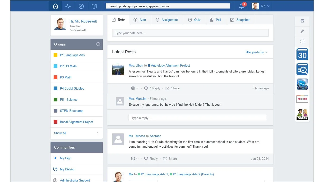 Edmodo screenshot 1