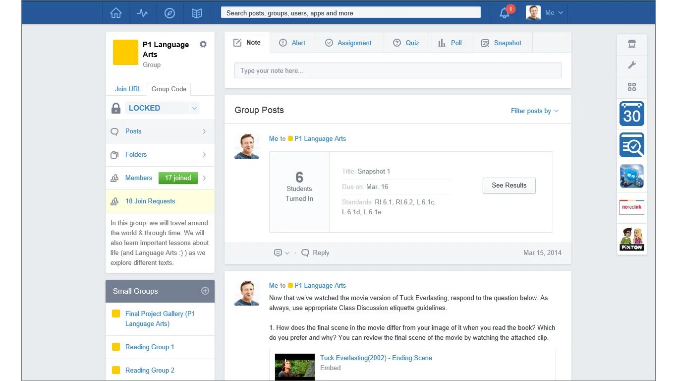 Edmodo screenshot 2