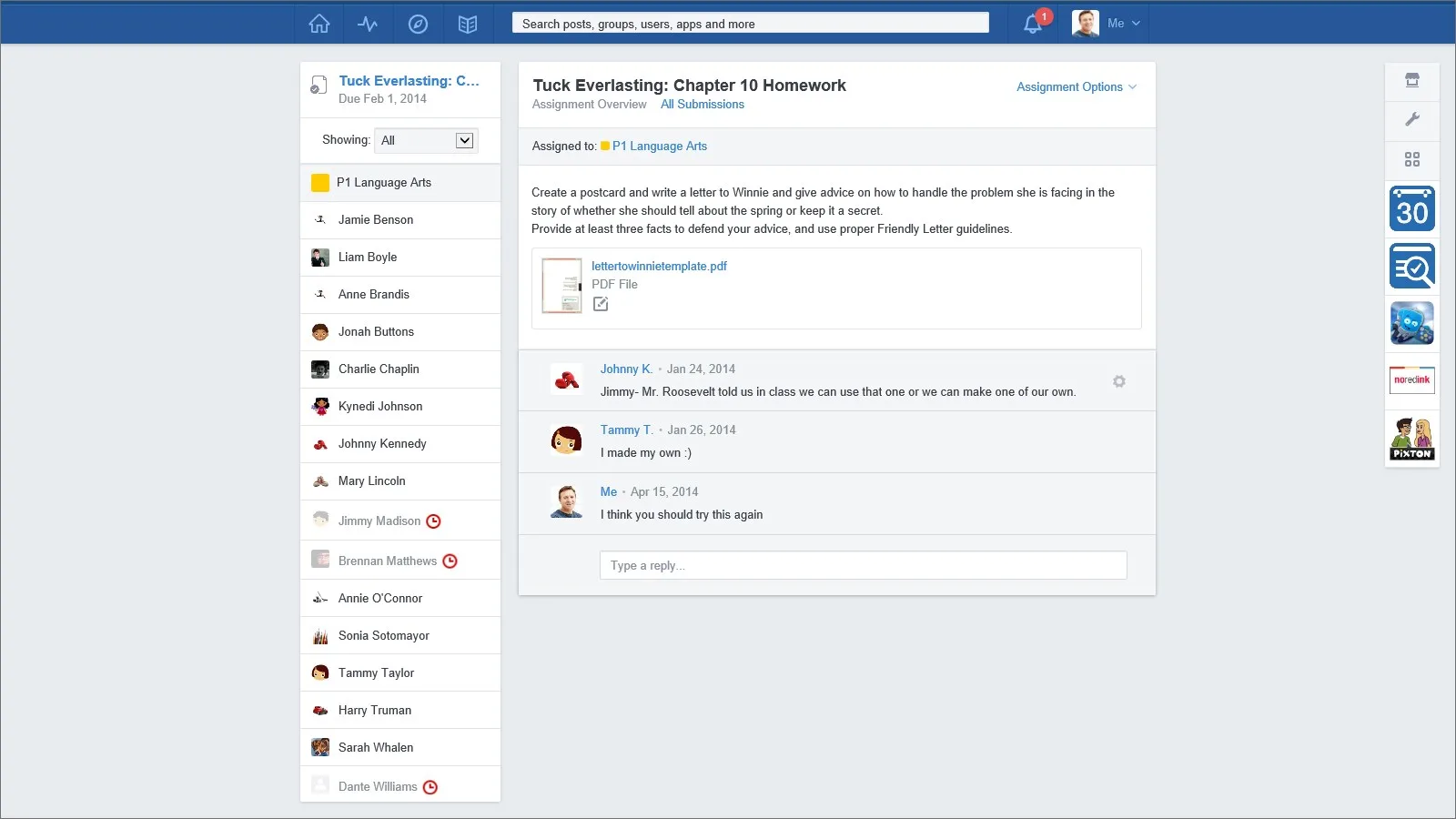Edmodo screenshot 4