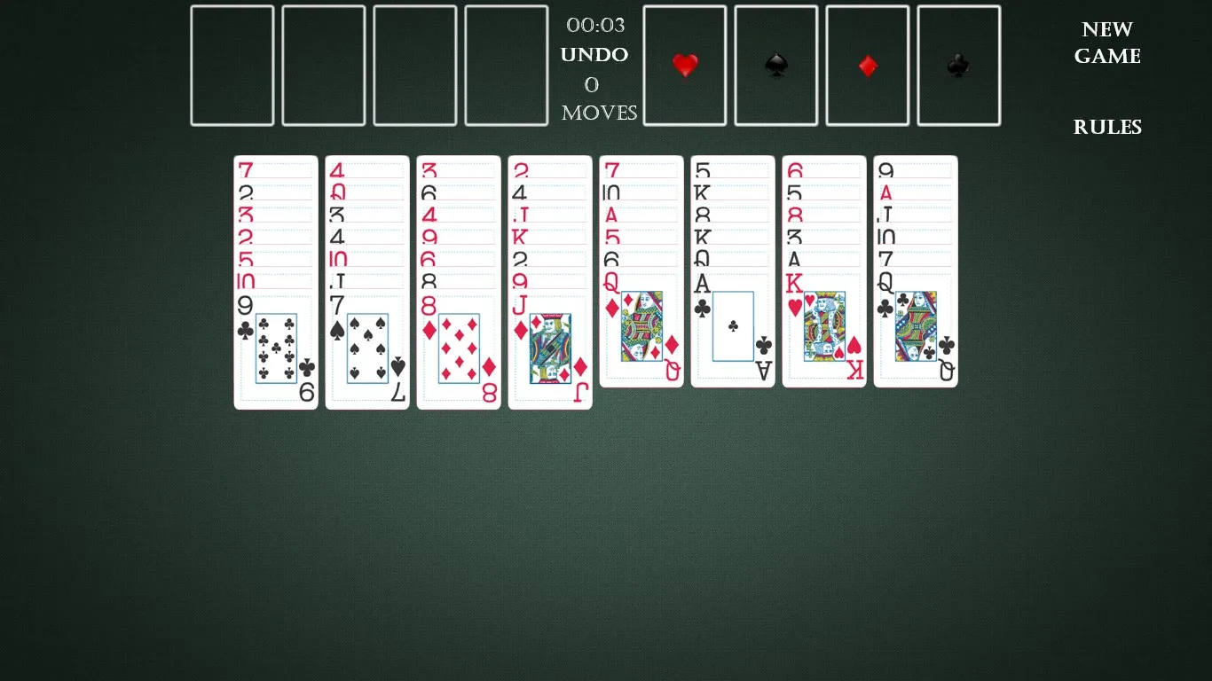 Classic FreeCell Game HD screenshot 1