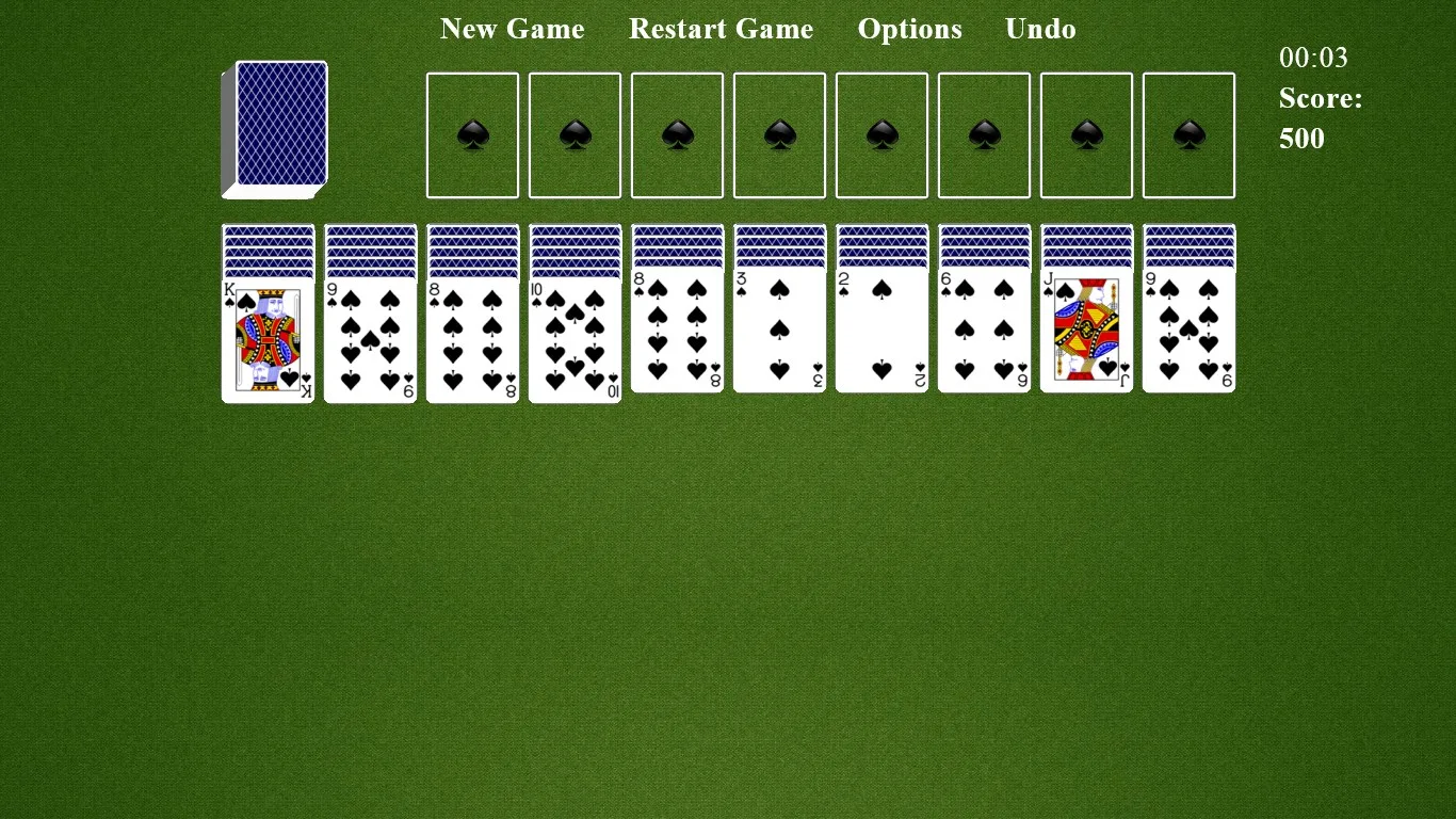 Classic Spider Solitaire screenshot 2