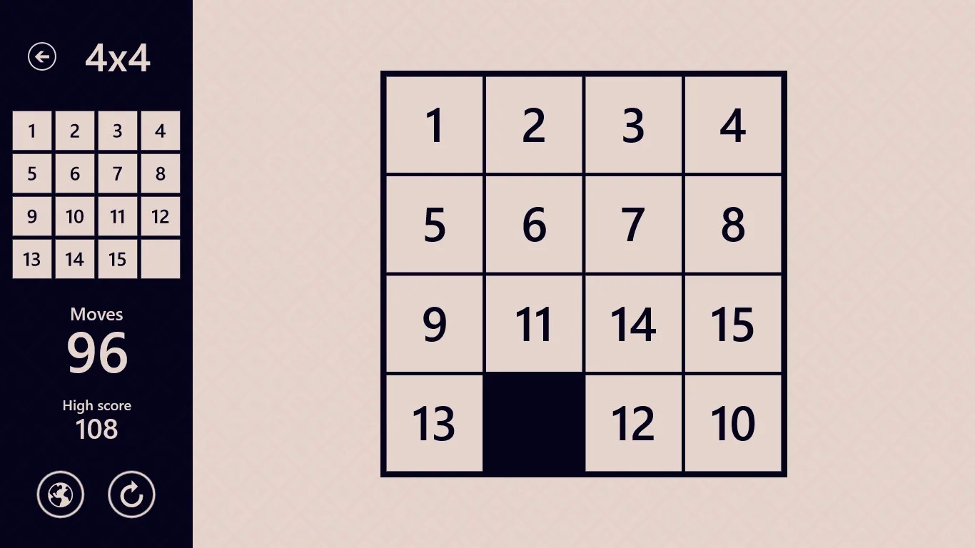 15puzzle+ screenshot 2