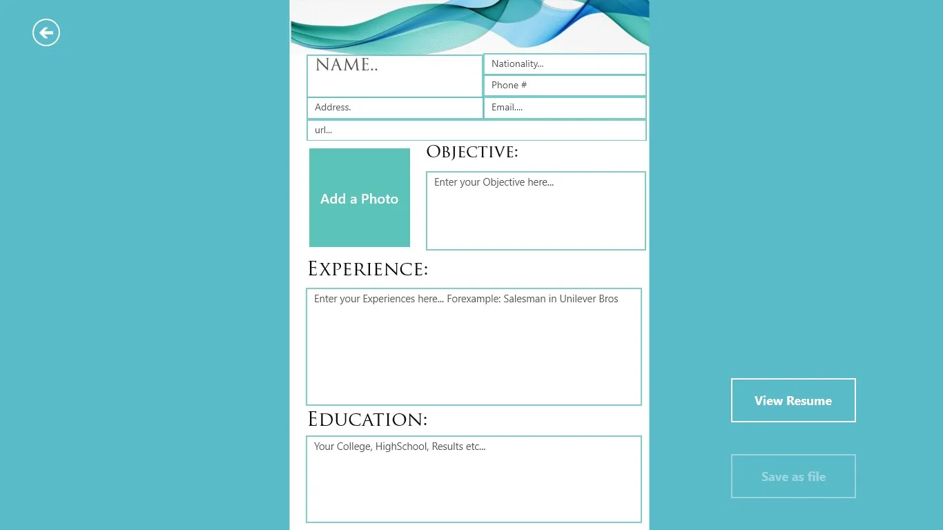 QUICK RESUME screenshot 2