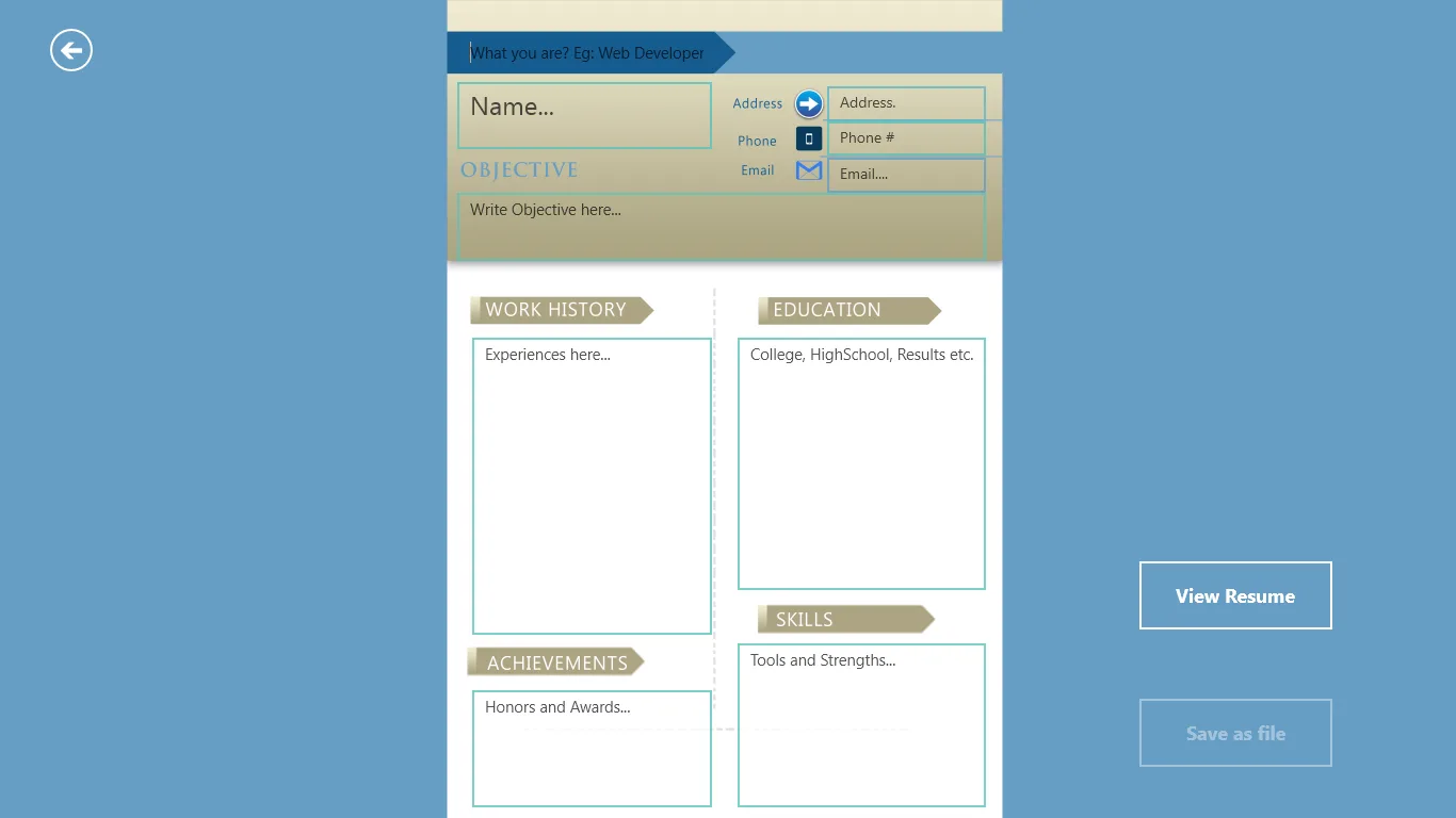 QUICK RESUME screenshot 3