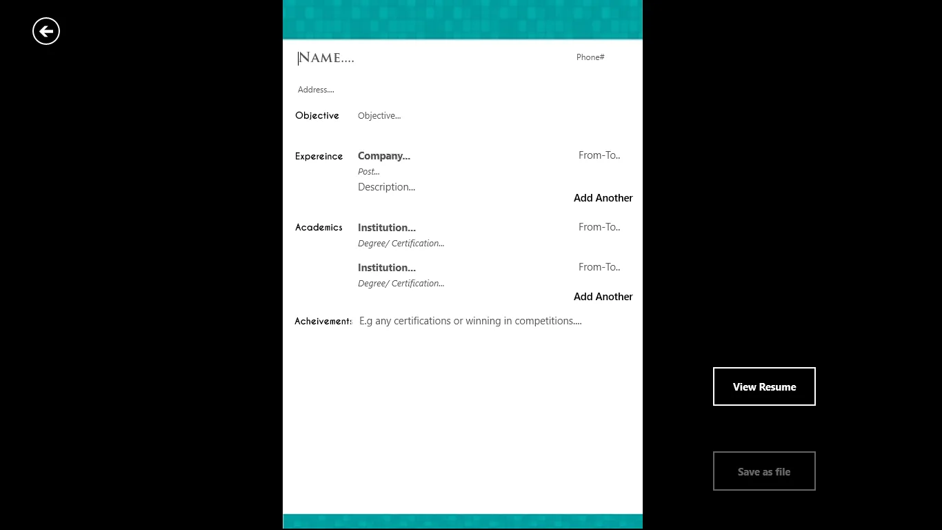QUICK RESUME screenshot 4