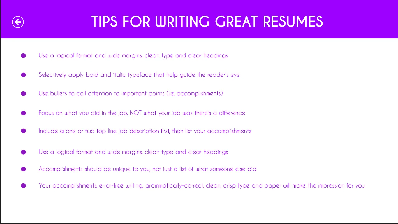 QUICK RESUME screenshot 5