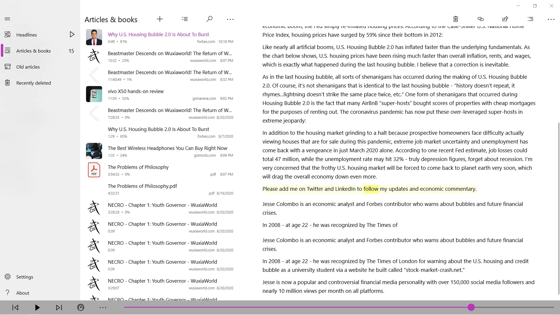 Speech Central: Voice Reader screenshot 1