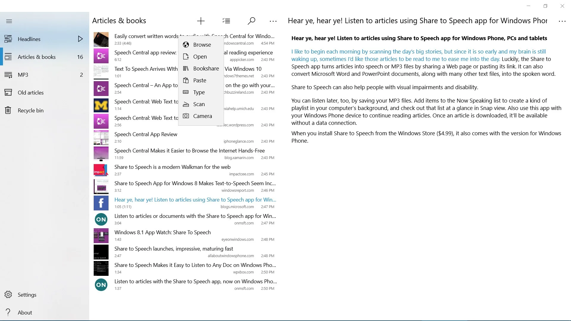 Speech Central: Voice Reader screenshot 3