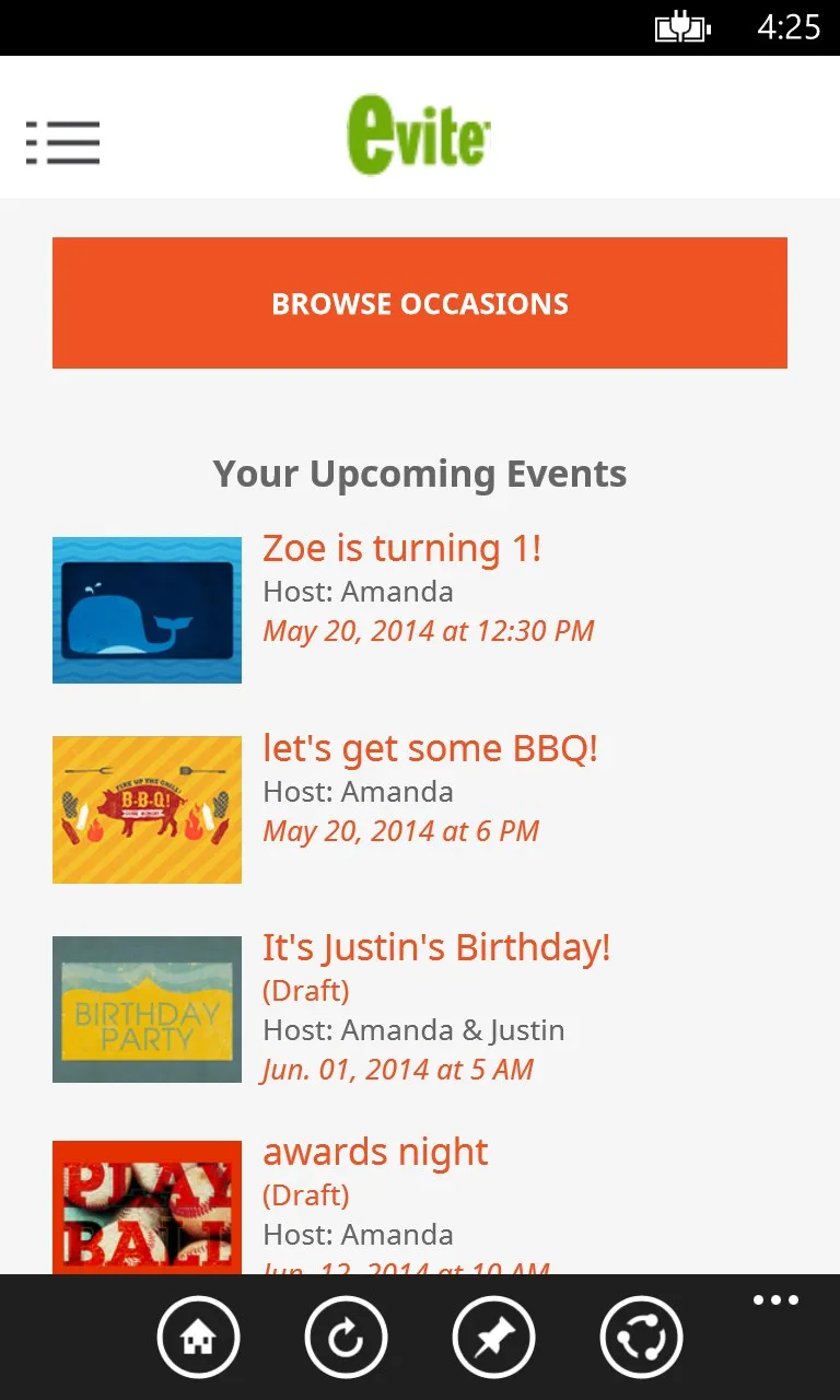 Evite screenshot 5