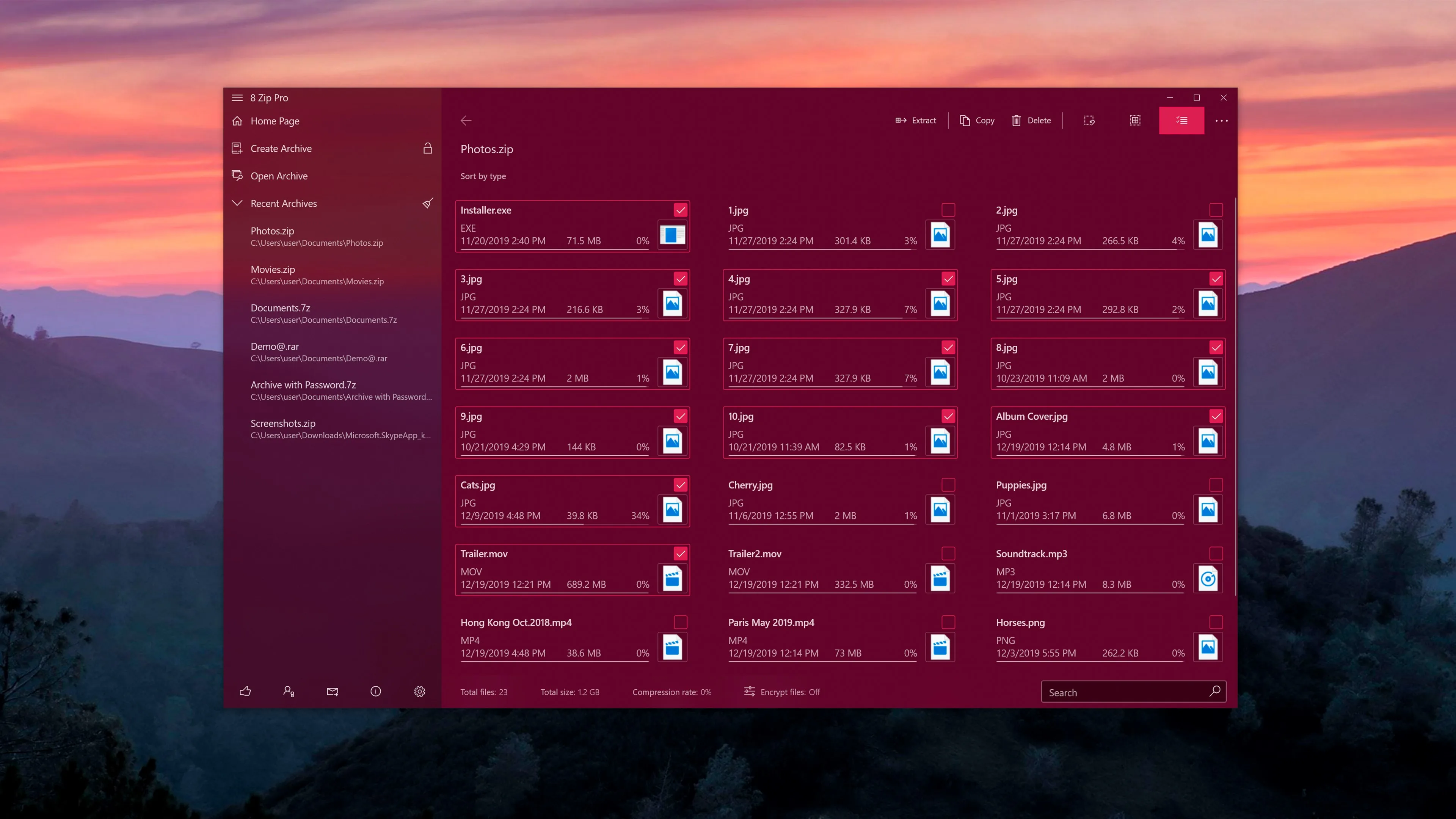 8 Zip Pro - advanced archiver. Create, unpack and encrypt. screenshot 3