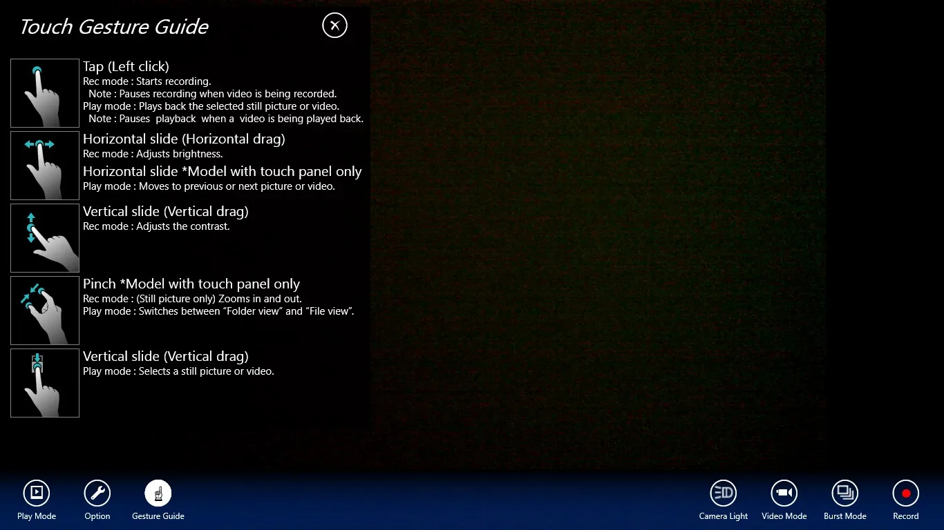 Camera for Panasonic PC screenshot 1