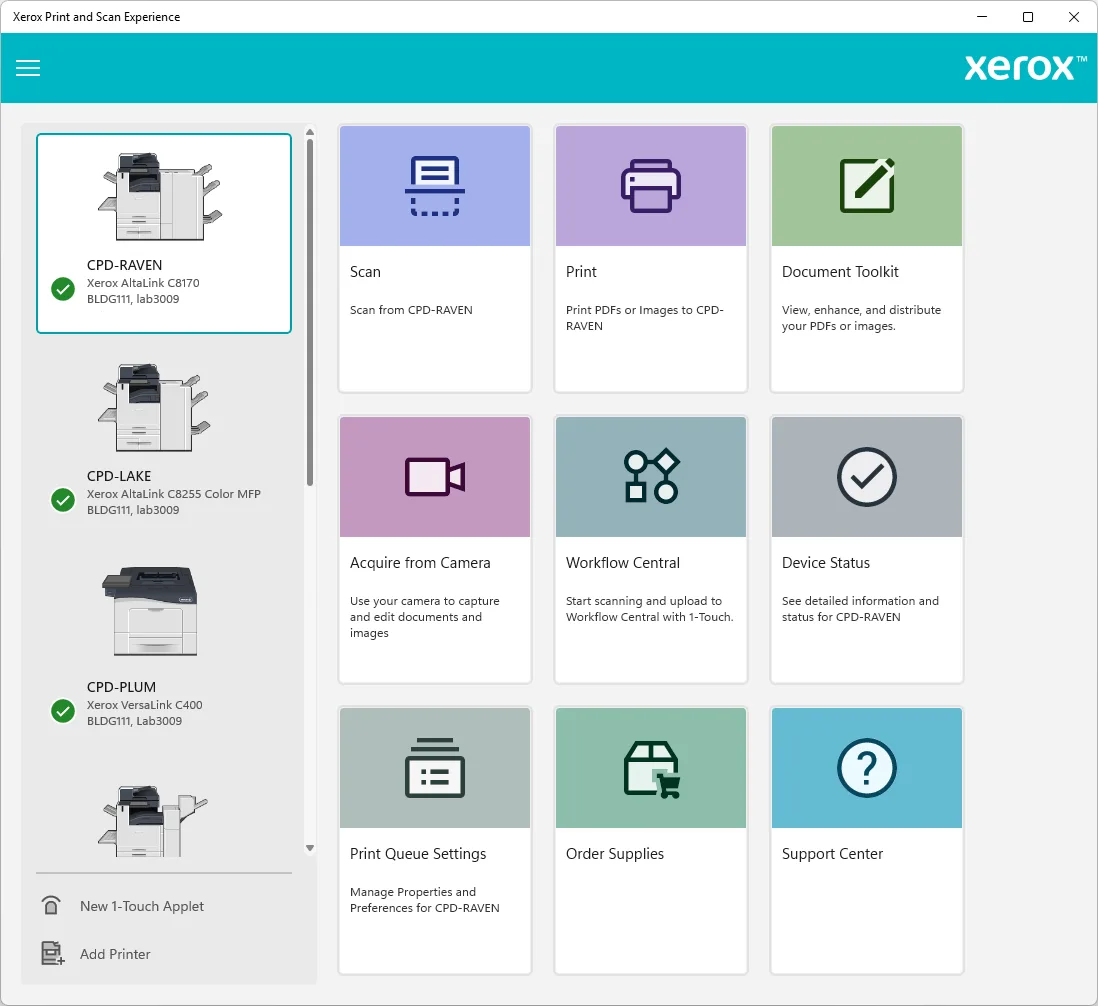 Xerox Print and Scan Experience screenshot 1