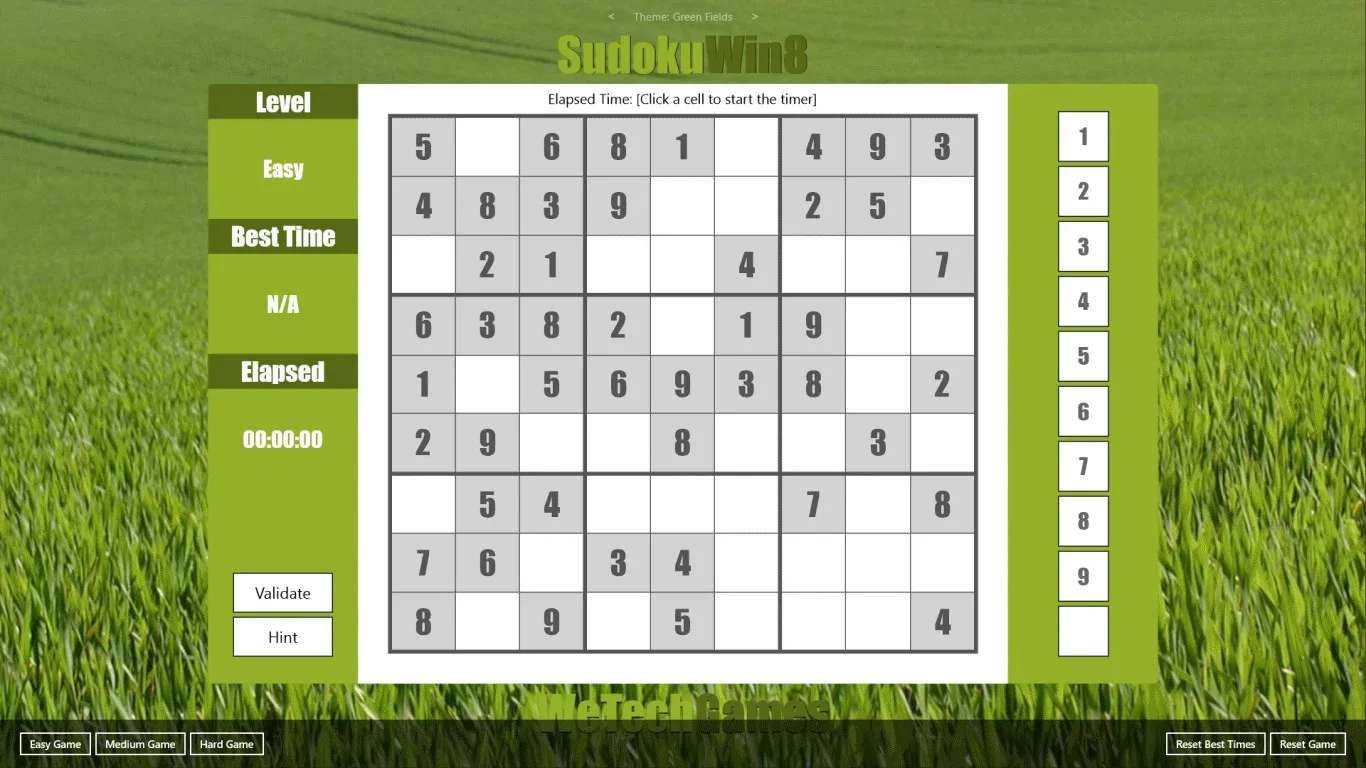 Sudoku Win8 screenshot 2