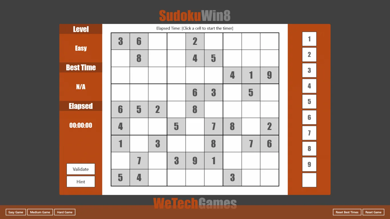 Sudoku Win8 screenshot 4