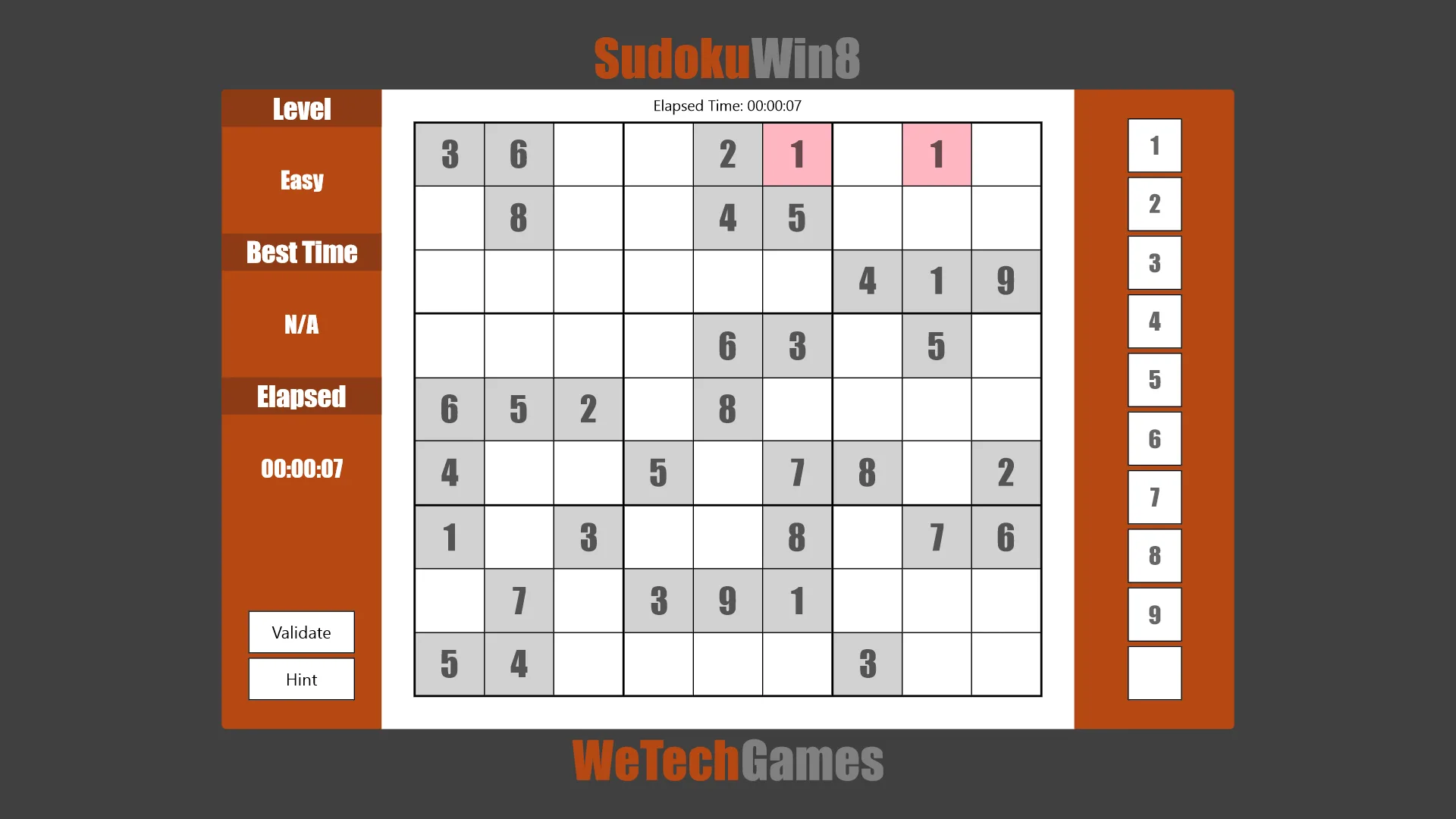 Sudoku Win8 screenshot 5