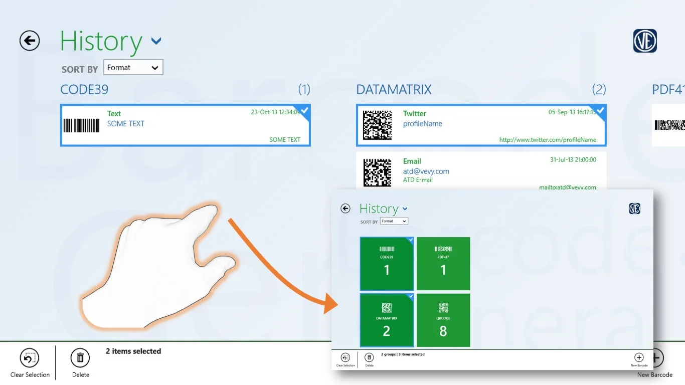 Barcode generator screenshot 1