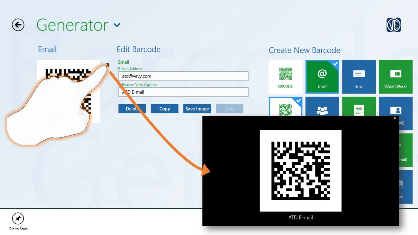 Barcode generator screenshot 2