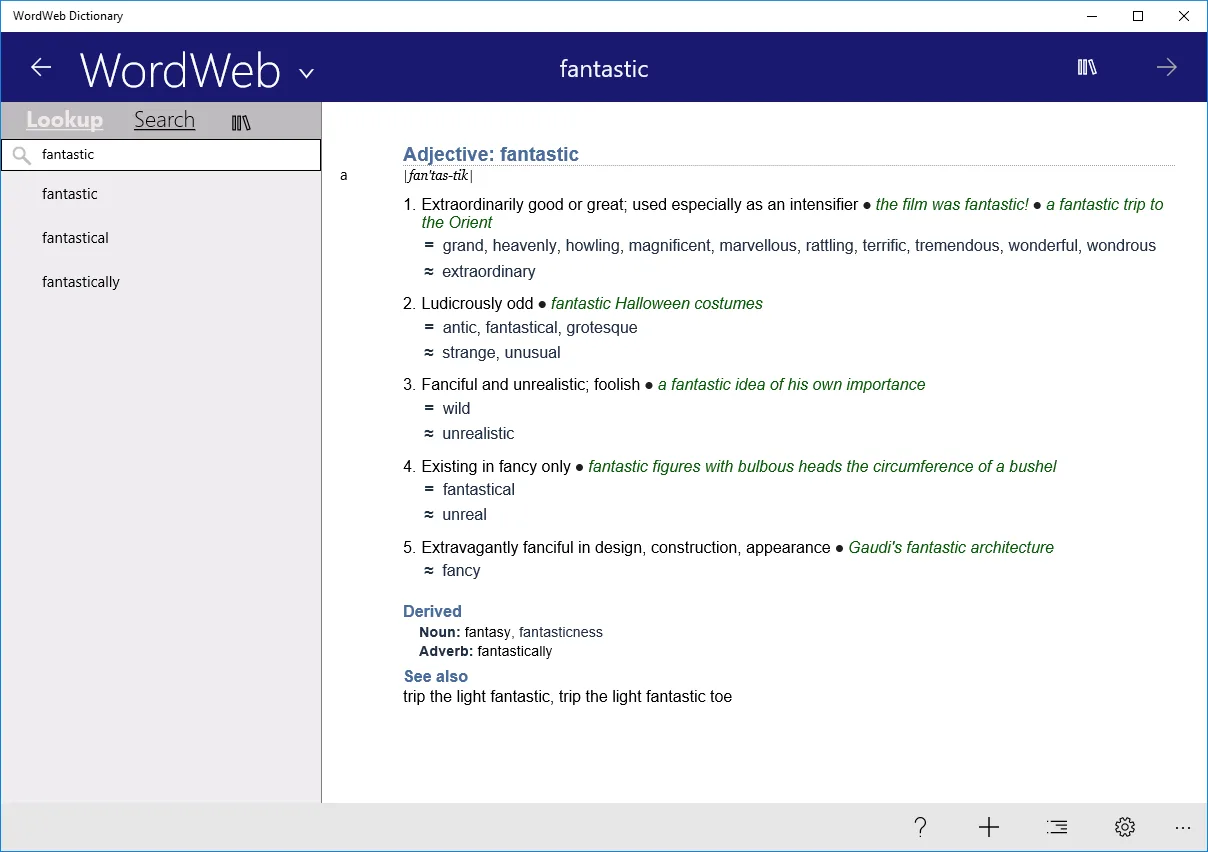 WordWeb Dictionary screenshot 2