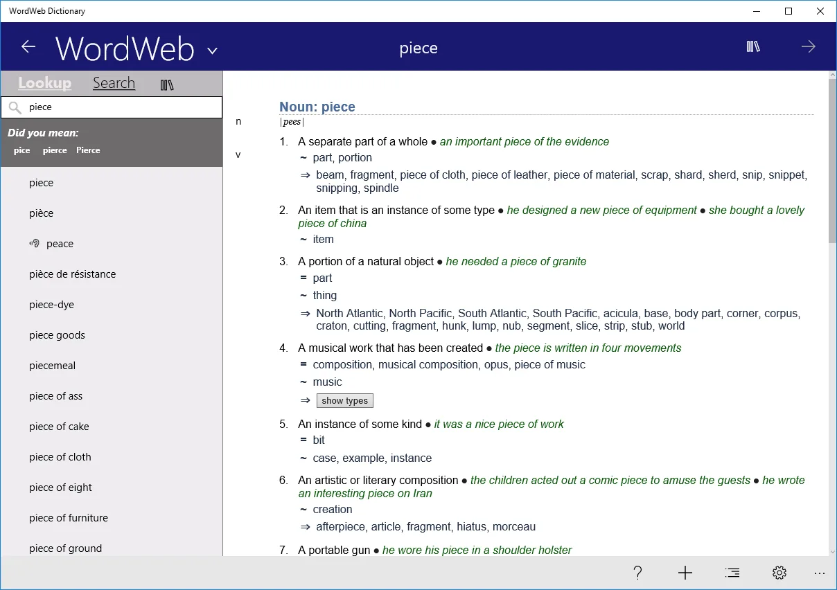 WordWeb Dictionary screenshot 3