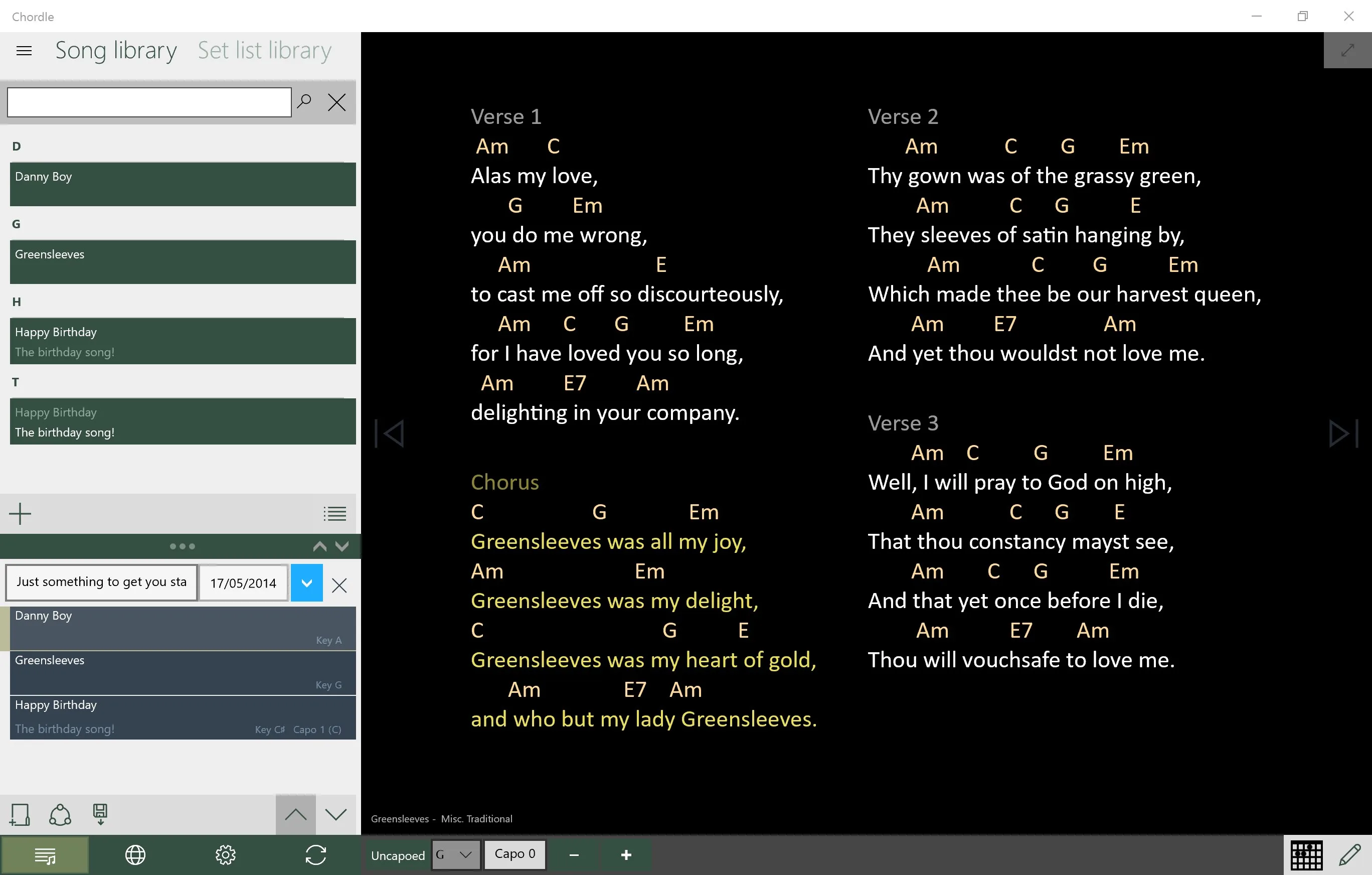 Chordle screenshot 1