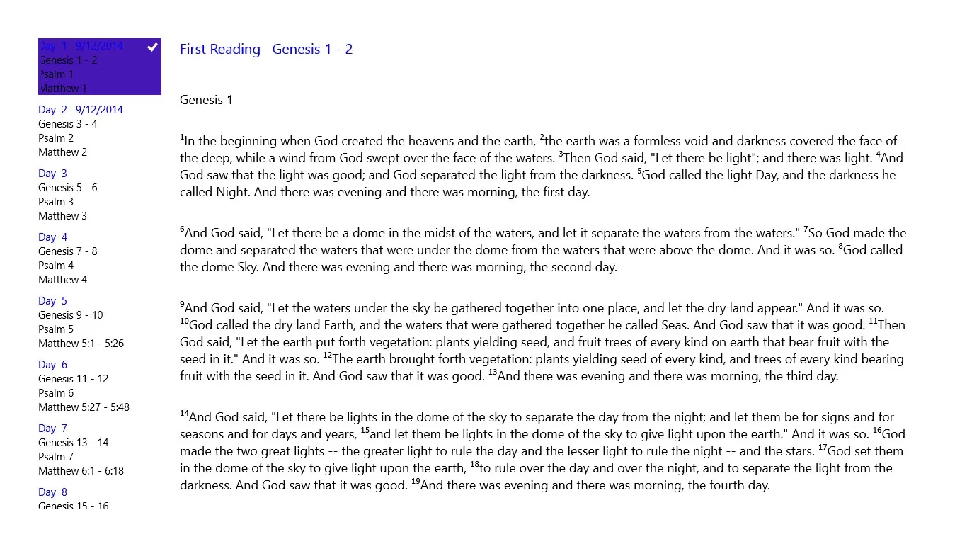 One Year Catholic Bible screenshot 1