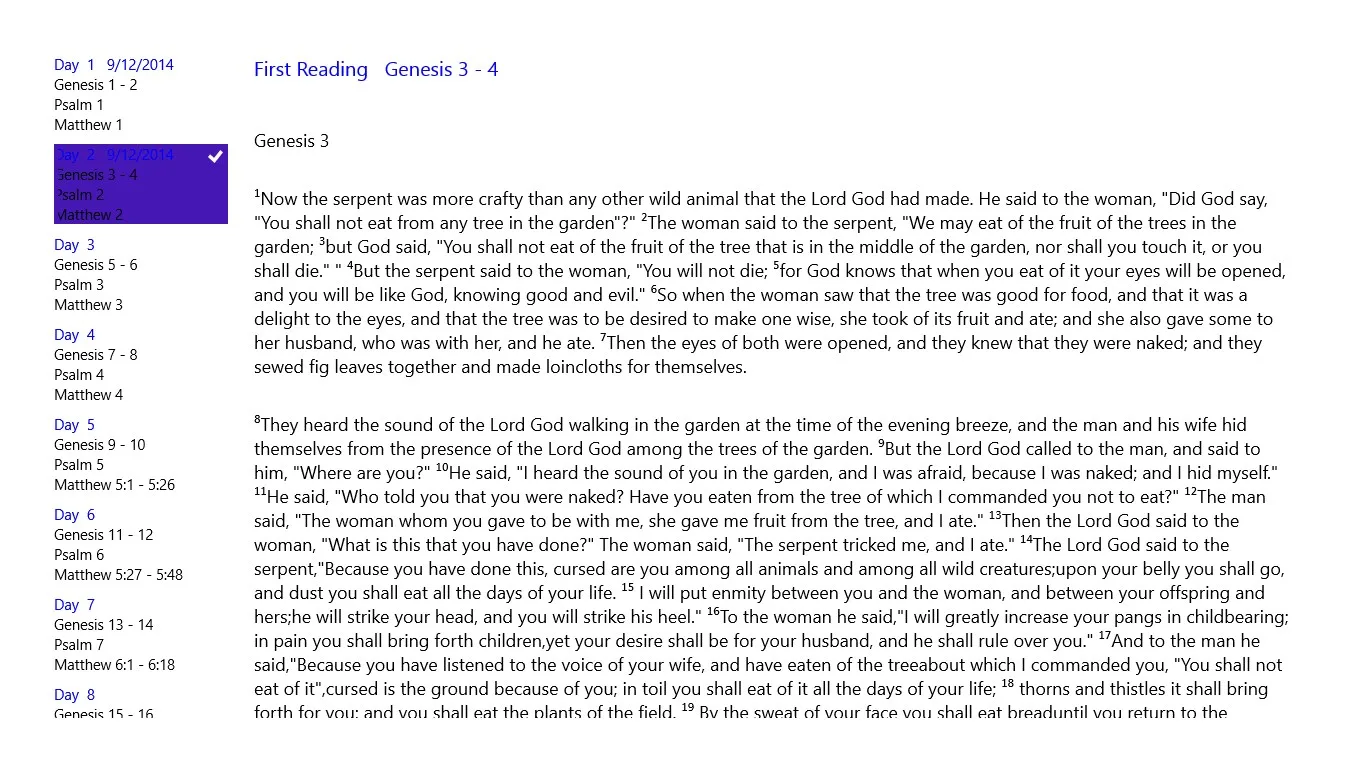 One Year Catholic Bible screenshot 2