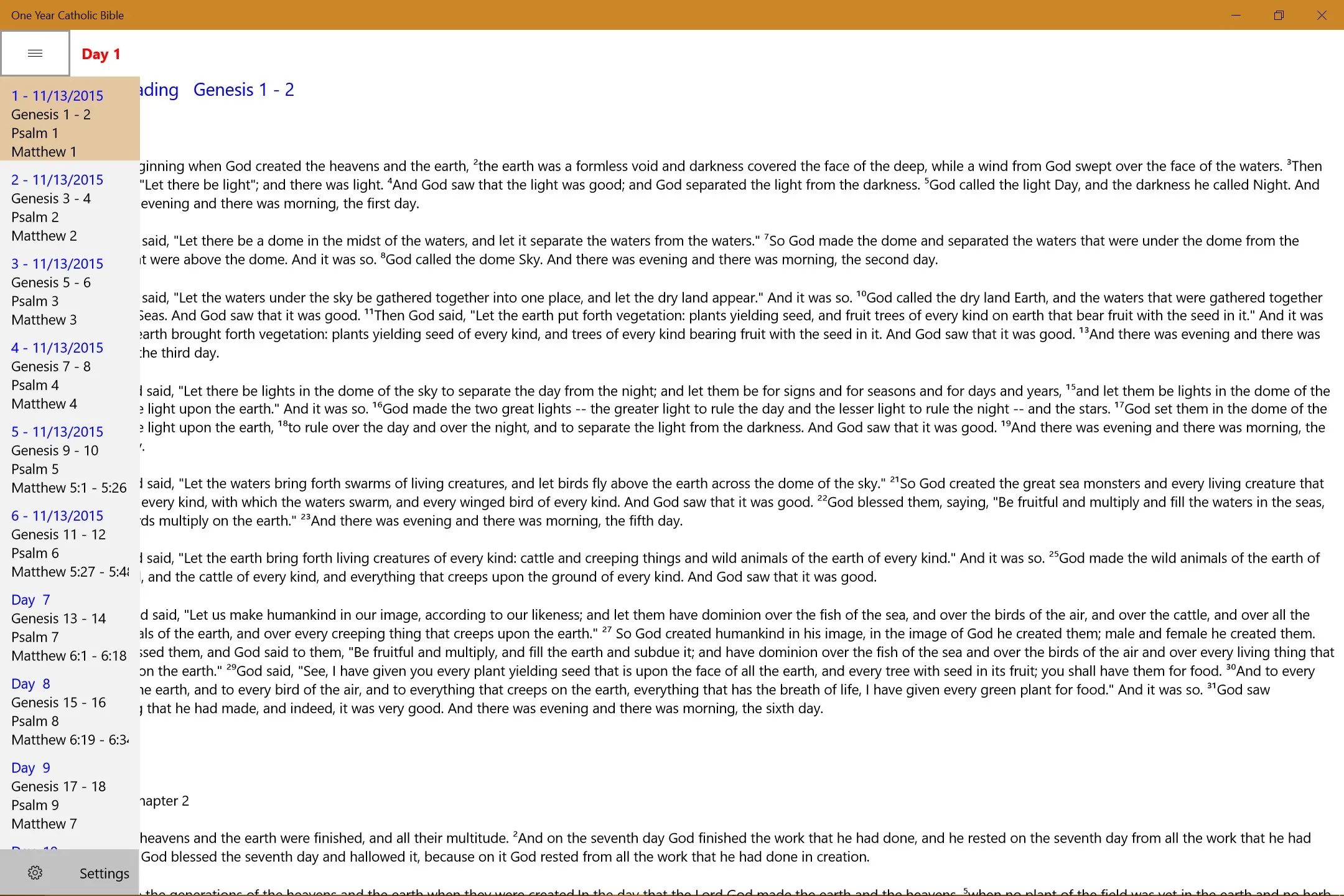 One Year Catholic Bible screenshot 4