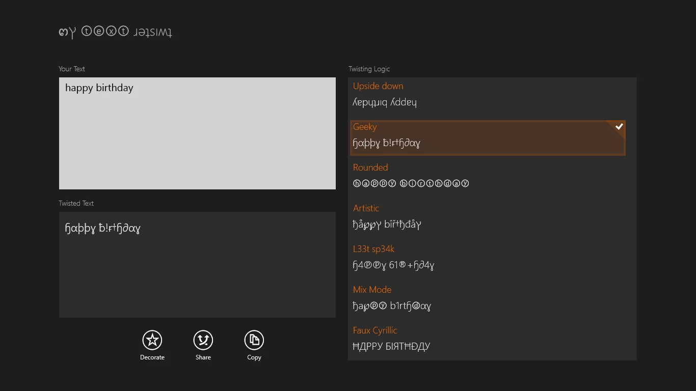 MyTextTwister screenshot 1