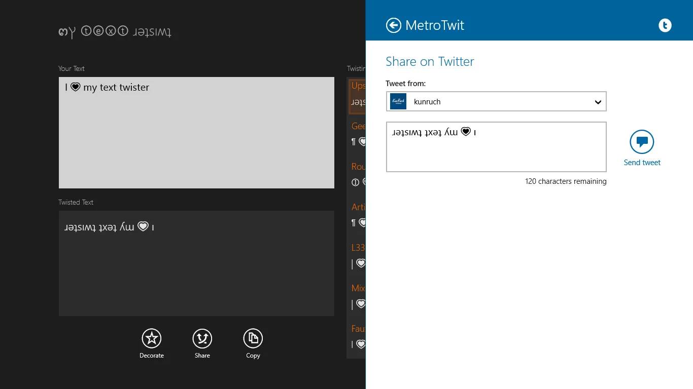 MyTextTwister screenshot 2