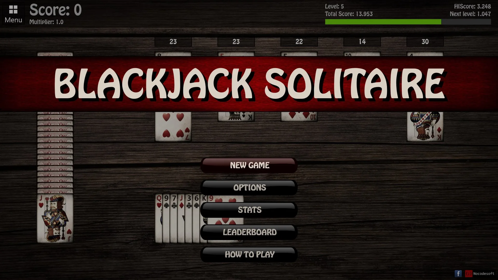 Blackjack Solitaire screenshot 1