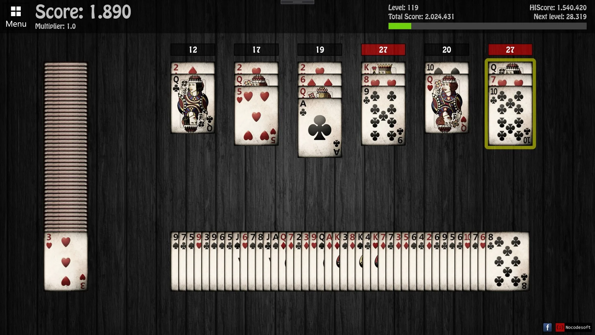 Blackjack Solitaire screenshot 2
